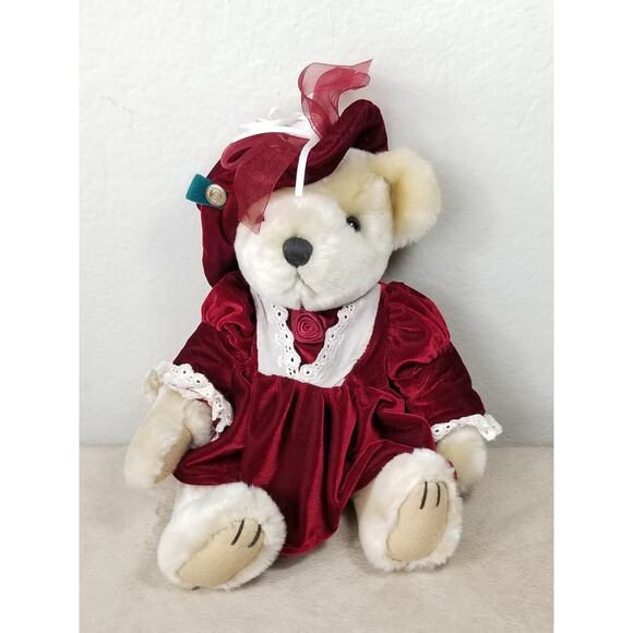 The Brass Button Pearl 11" Pickford Teddy Bears 1985 Stuffed Animal Vintage - Picture 1 of 12